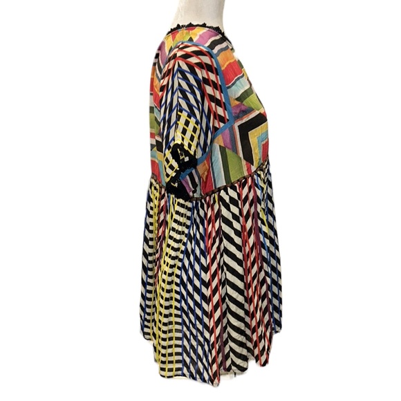 Anthropologie Conditions Apply Kynsa Embroidered Babydoll Tunic Top - S - Picture 10 of 16